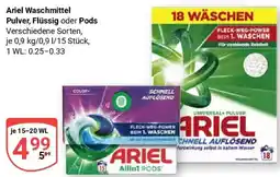 Globus Ariel Waschmittel Pulver, Flüssig oder Pods Angebot
