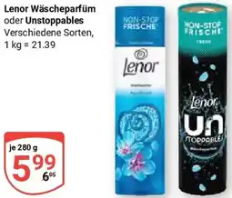 Globus Lenor Wäscheparfüm oder Unstoppables Angebot
