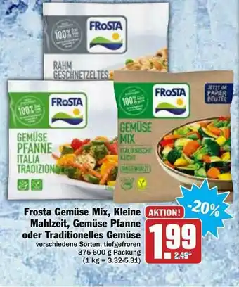 Hit Frosta Gemuse Mix, Kleine Mahlzeit, Gemuse Pfanne Oder Traditionelles Gemuse Angebot