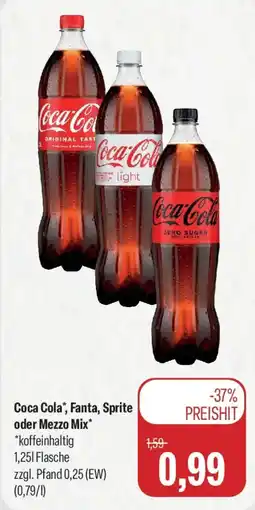 Feneberg Coca Cola, Fanta, Sprite oder Mezzo Mix Angebot