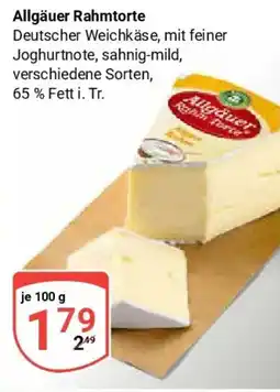 Globus Allgäuer Rahmtorte Deutscher Weichkäse Angebot