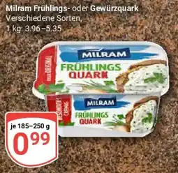 Globus Milram Frühlings- oder Gewürzquark Angebot