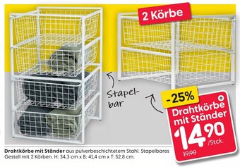 Rusta Drahtkörbe mit Ständer Angebot