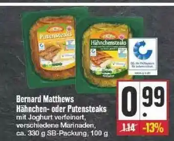 Edeka Bernard Matthews Hähnchen Oder Putensteaks Angebot