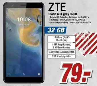 Expert Klein Zte Blade A31 Grey 32gb Angebot