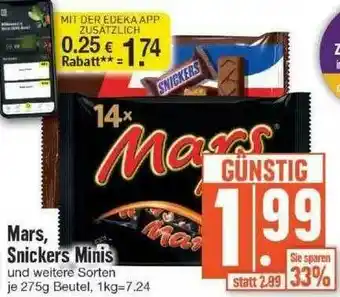 Edeka Mars, Snickers Minis Angebot