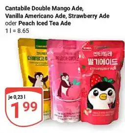 Globus Cantabile Double Mango Ade, Vanilla Americano Ade, Strawberry Ade oder Peach Iced Tea Ade Angebot
