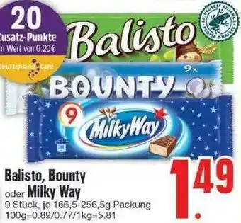 Edeka Balisto, Bounty Oder Milky Way Angebot