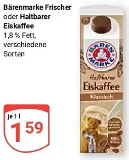 Globus Bärenmarke Frischer oder Haltbarer Eiskaffee Angebot