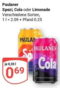 Globus Paulaner Spezi, Cola oder Limonade Angebot