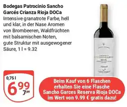 Globus Bodegas Patrocinio Sancho Garcés Crianza Rioja DOCa Angebot