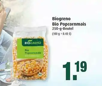 Markant Biogreno Bio Popcornmais Angebot