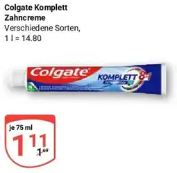 Globus Colgate Komplett Zahncreme Angebot