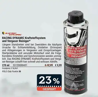 Polo Racing Dynamic Kraftstoffsystem Und Vergaser Reiniger Angebot