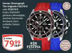 Globus FESTINA Herren-Chronograph The Originals F20370/3 oder F20370/5 Angebot