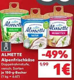 Kaufland ALMETTE Alpenfrischkäse Angebot