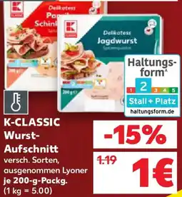 Kaufland K-CLASSIC Wurst Aufschnitt Angebot