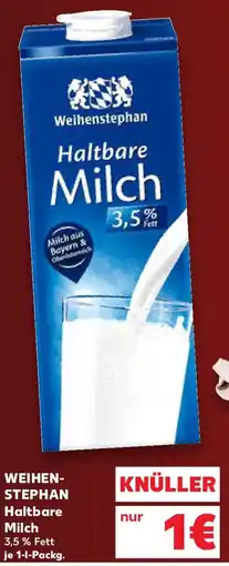 Kaufland WEIHENSTEPHAN Haltbare Milch Angebot