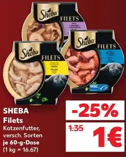Kaufland SHEBA Filets Katzenfutter Angebot