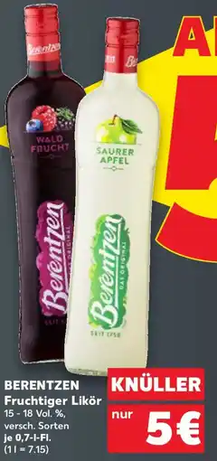 Kaufland BERENTZEN Fruchtiger Likör Angebot