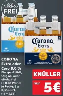 Kaufland CORONA Extra oder Cero 0.0 % Angebot