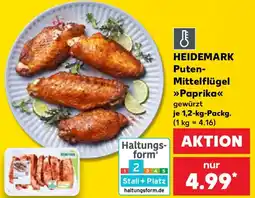 Kaufland HEIDEMARK Puten- Mittelflügel >>Paprika<< Angebot