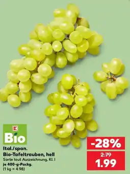 Kaufland Bio-Tafeltrauben, hell Angebot