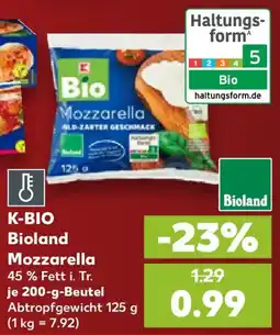 Kaufland K-BIO Bioland Mozzarella Angebot