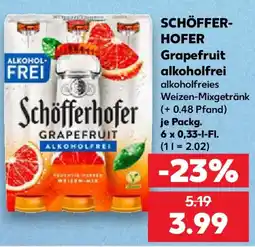 Kaufland SCHÖFFERHOFER Grapefruit alkoholfrei Angebot