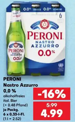 Kaufland PERONI Nastro Azzurro 0,0% Angebot