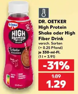 Kaufland DR. OETKER High Protein Shake oder High Fiber Drink Angebot