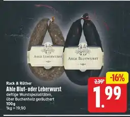 E-Center Rack & rüther ahle leberwurst Angebot