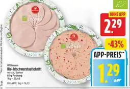 E-Center Wiltmann bio-frischwurstaufschnitt Angebot