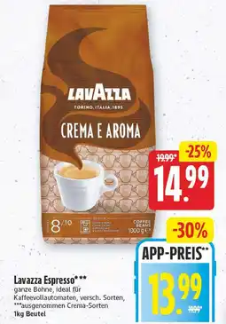 E-Center Lavazza espresso Angebot