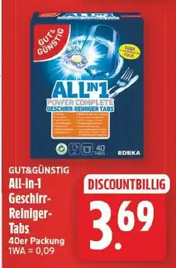 E-Center Gut&günstig all-in-1 geschirr-reiniger-tabs Angebot