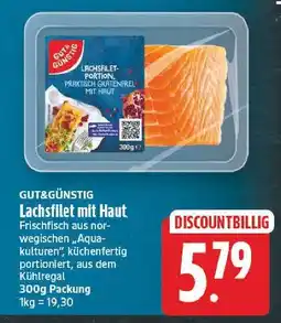 E-Center Gut&günstig lachsfilet mit haut Angebot