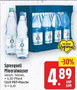 E-Center Spreequell mineralwasser Angebot