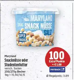 E-Center Maryland snacknüsse oder studentenfutter Angebot