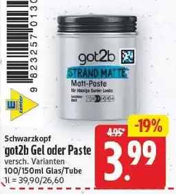 E-Center Schwarzkopf got2b gel Angebot