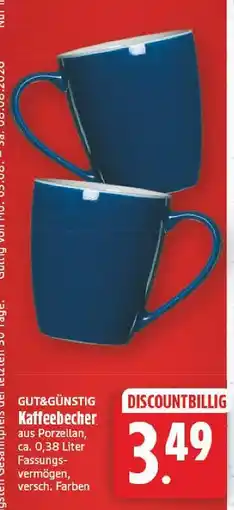 E-Center Gut&günstig kaffeebecher Angebot
