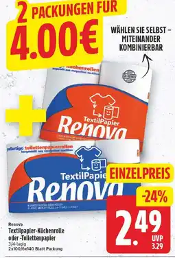 E-Center Renova textilpapier-küchenrolle Angebot