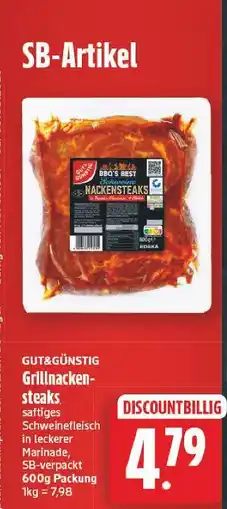 E-Center Gut&günstig grillnacken-steaks Angebot