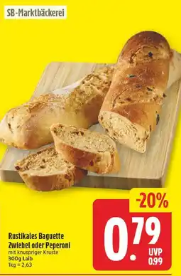 E-Center Sb-marktbäckerei rustikales baguette zwiebel Angebot