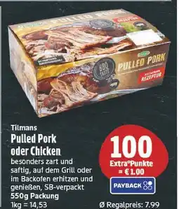 E-Center Tilmans pulled pork oder chicken Angebot