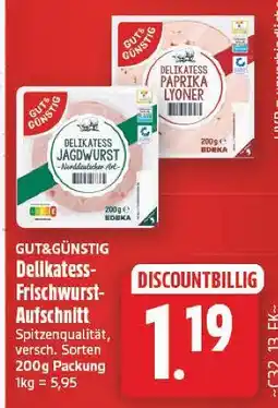 E-Center Gut&günstig delikatess-jagdwurst Angebot