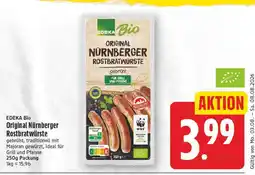 E-Center Edeka bio original nürnberger rostbratwürste Angebot