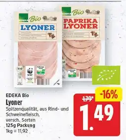 E-Center Edeka bio lyoner Angebot