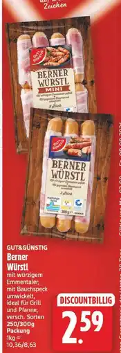 E-Center Gut&günstig berner würstl Angebot