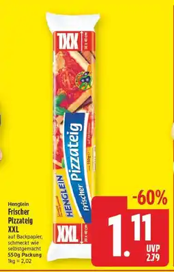 E-Center Henglein frischer pizzateig xxl Angebot