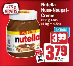 HIT Nutella Nuss-Nougat- Creme Angebot